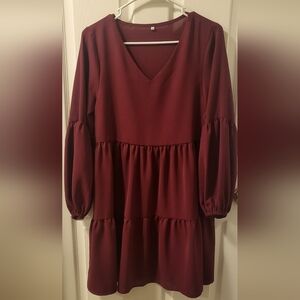 Mini dress with long sleeves